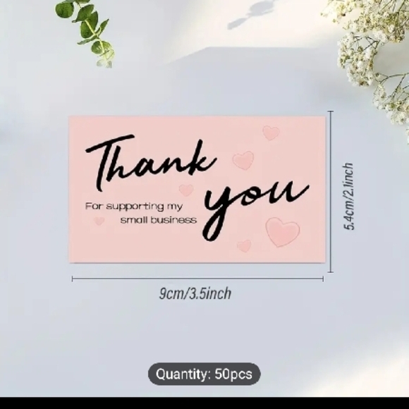 Thank You Cards 50pcs New - Picture 2 of 4